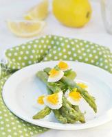 asparagus with eggs photo
