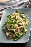 Risotto with green beans and basil