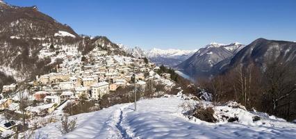 Winter landscape from Monte Bre photo