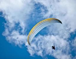 parachuter in sky