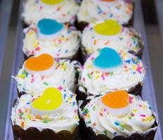 Rows of cup cakes photo