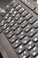 primer plano del teclado de computadora, macro foto