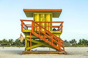 life guard tower on South Beach, Miami, Florida photo