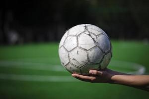 Soccer Ball on Hand photo