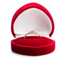 anillos de boda en una caja de regalo