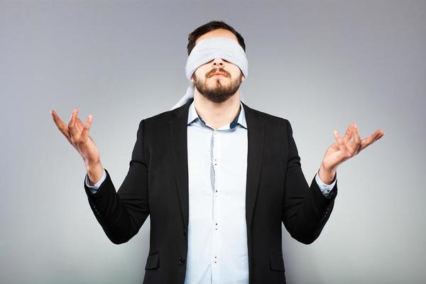 Blindfolded elegant man 787240 Stock Photo at Vecteezy