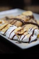Dessert - Pancake with Cream and Banana photo