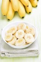 Banana slices in bowl