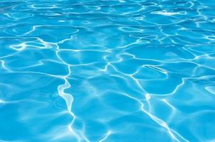 Blue water rippled background in swimming pool photo