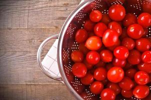 Tomatoes in colander.