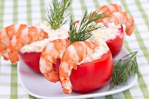 Tomatoes stuffed with shrimp photo