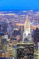 vista aérea de los rascacielos de nueva york foto
