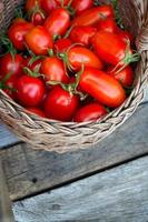 canasta con tomates frescos