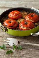 Rice Chard Baked Tomatoes