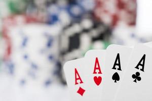 aces and gambling chips