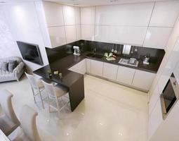 Modern kitchen white photo