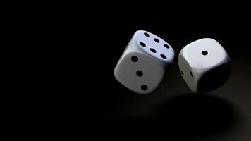 dice at black background photo