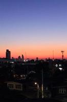 Sunset over Bangkok city