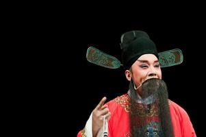 hombre de ópera china en rojo foto