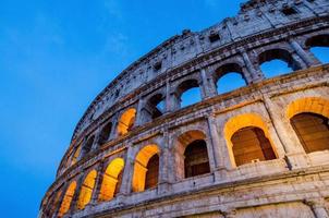 Twilight of Colosseum the landmark of Rome, Italy.
