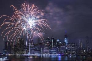 Independence Day With Fireworks in New York City