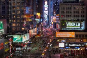 New York City Manhattan Times Square at Night HDR photo