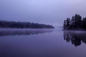 Morning mist at camp photo