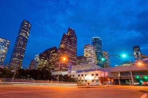 View of downtown Houston at twilight photo