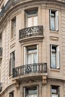 Historic facade with balconies photo