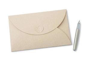 envelope and fountain pen