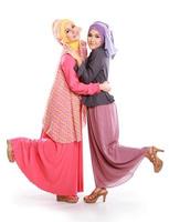 beautiful muslim girl friend together photo