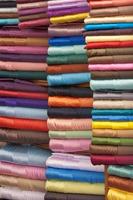 stacked colorful fabrics