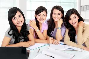 group of student studying together