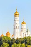 golden domes of Orthodox churches in Moscow photo