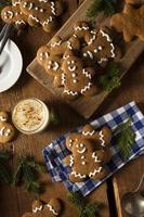 Homemade Decorated Gingerbread Men Cookies photo