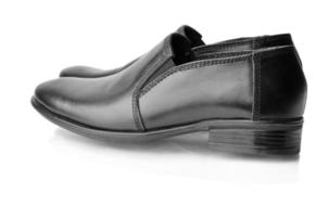 pair of black men's shoes photo