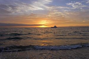 Sunset Ocean Boat photo