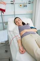 Female transfused patient photo