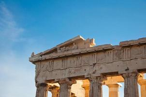 Detalle del Partenón en la Acrópolis ateniense, Grecia foto
