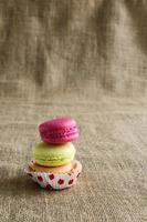 traditional french colorful macarons photo