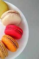 Colorful Macarons in the dish