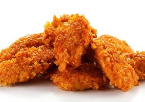 Chicken nuggets on white background photo