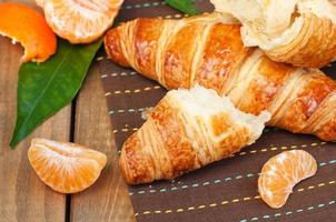 croissant and fruits photo