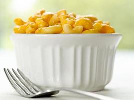 macaroni and cheese with fork photo