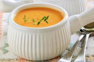Carrot sweet potato soup photo