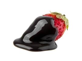 strawberry in a chocolate photo