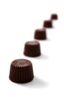 Aligned rounded chocolate photo