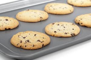 Chocolate Chip Cookies on Baking Sheet photo