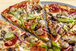 Fresh Thin Crust Supreme Pizza photo