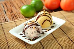 Vanilla & Strawberry Ice Cream photo